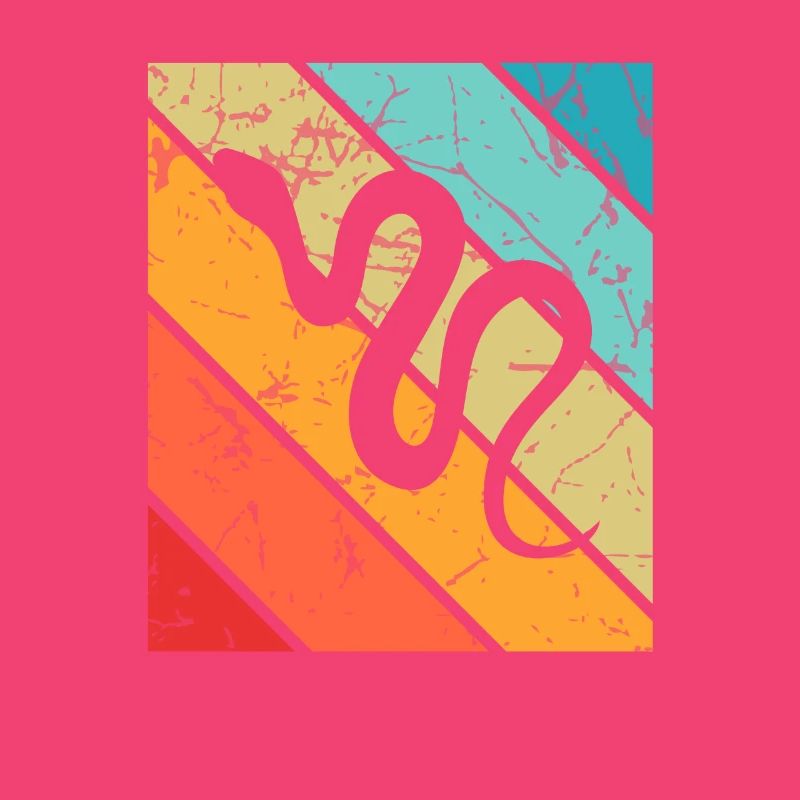 Snake Retro Reptile Python Gift idea