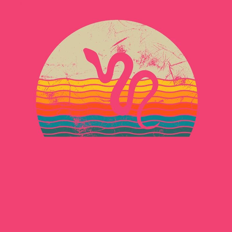 Snake Retro Reptile Python Idée cadeau