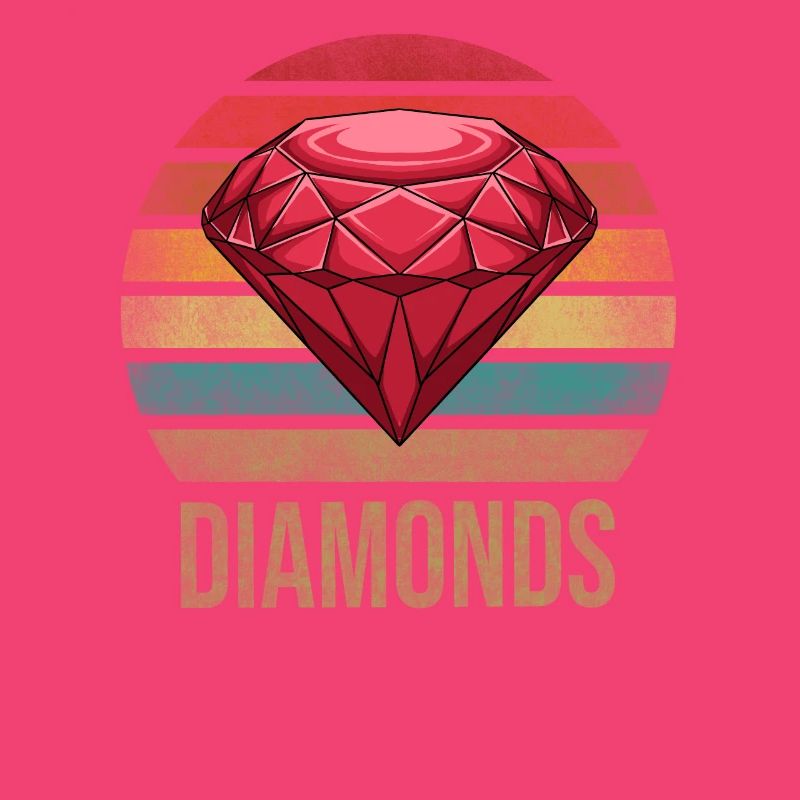 Ruby Gemstone Retro Coucher de soleil