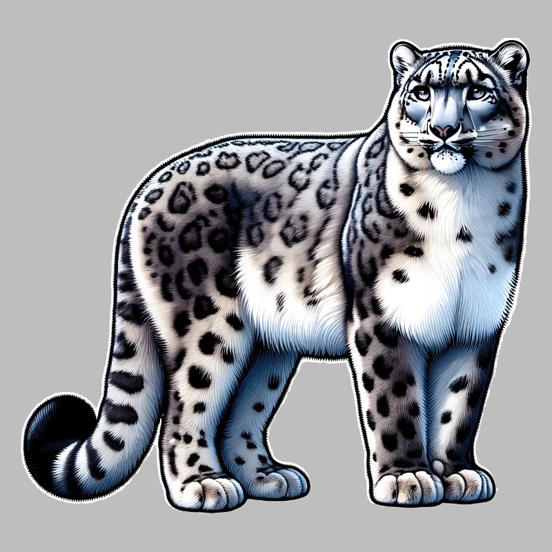 Léopard des neiges Léopard blanc Léopard