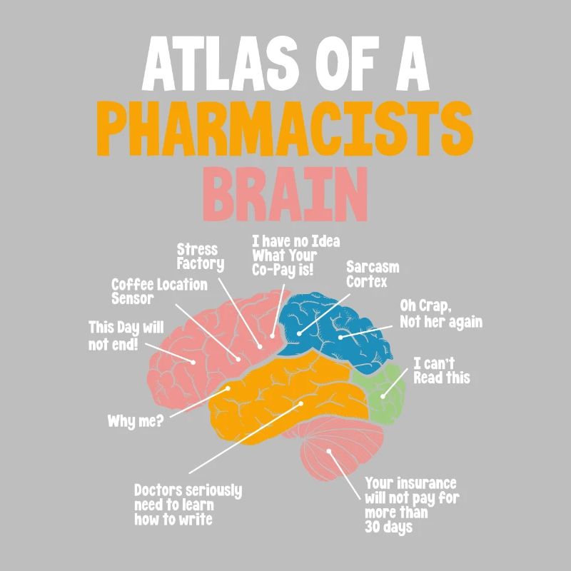 Pharmacists brain Pharmacy Technician Stud