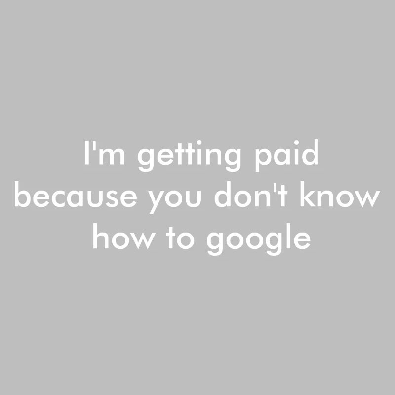 Je suis payé avant JC. vous ne savez pas comment google