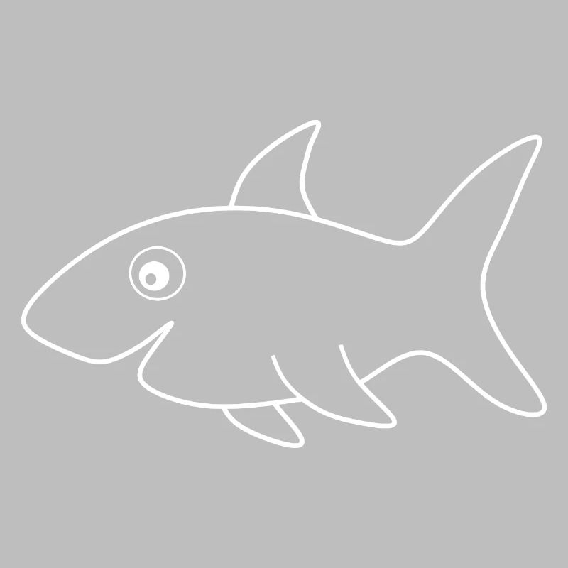 Requin blanc Poisson blanc comique