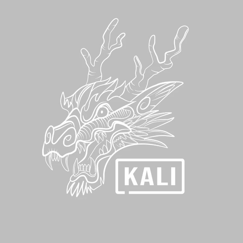 Kali Linux Computer Administrator Tux Drachen Kopf
