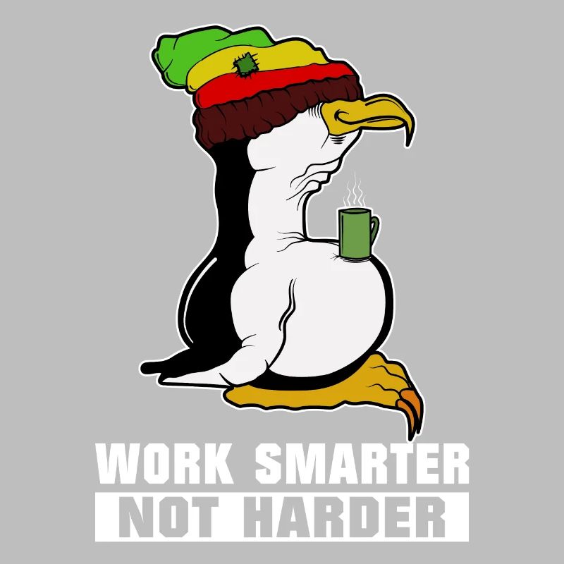 Pause café pingouin Linux Rasta Informatik PC Nerd