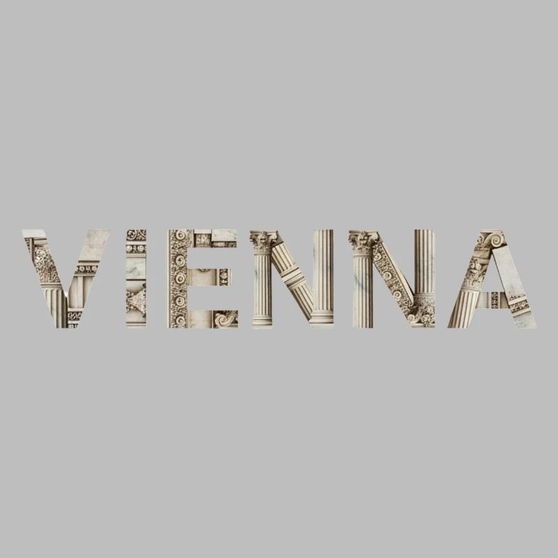 Vienna Typography with classical architecture