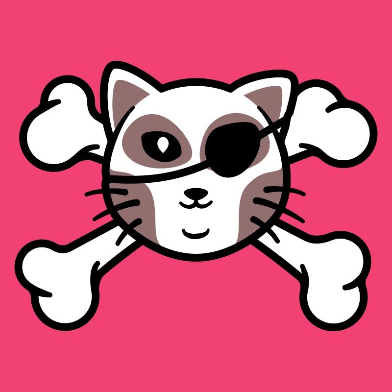 Pirate Kitten Skull Patch