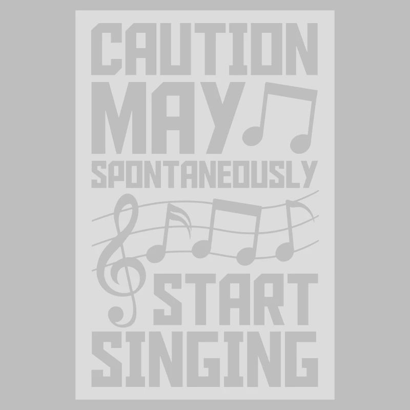 may spontaneously start singing