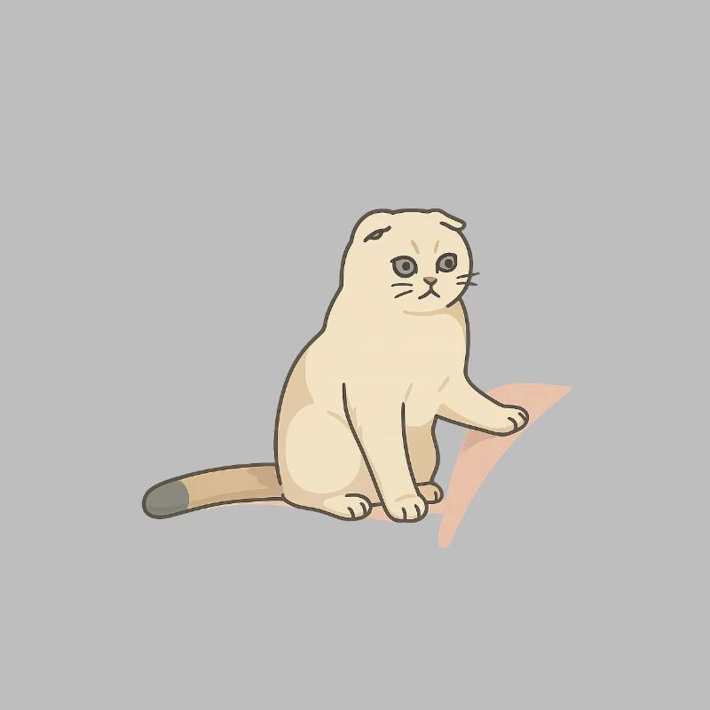 Cute Cat with a Melancholic Expression