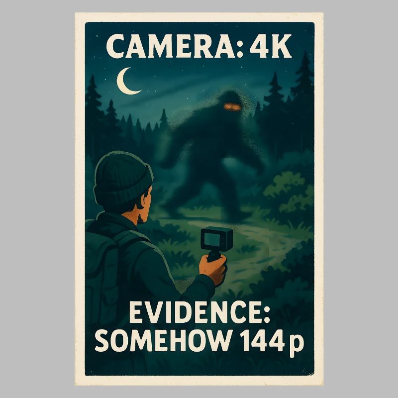 Camera 4K, proof 144p | Bigfoot Meme