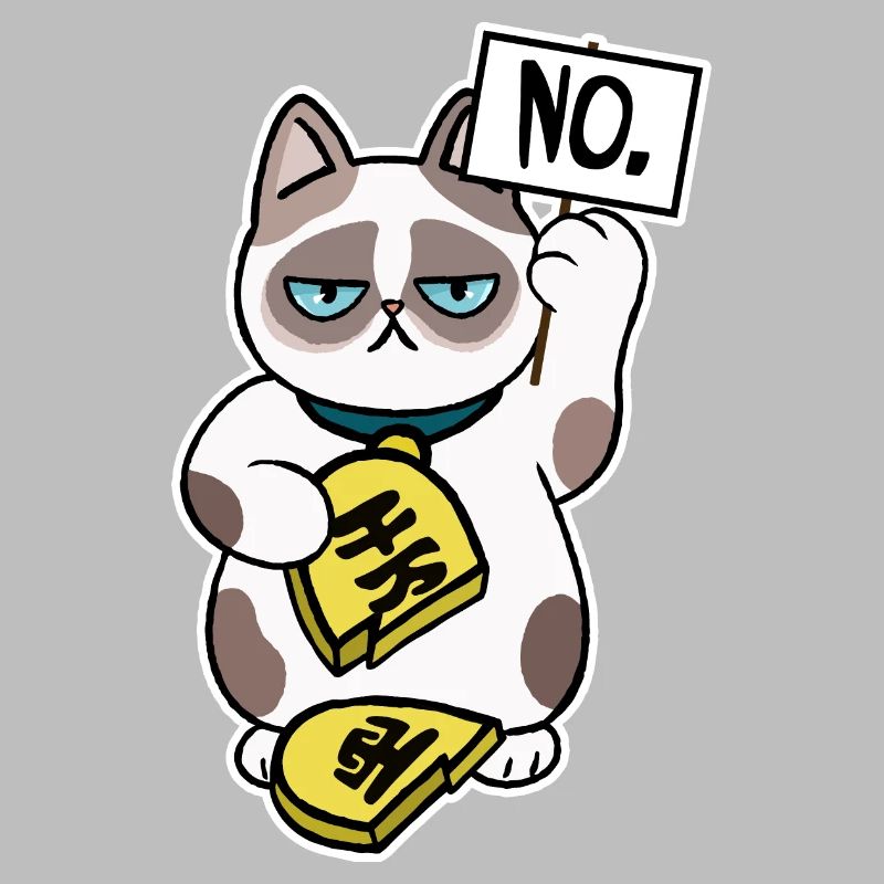 Conception de chat malchanceux