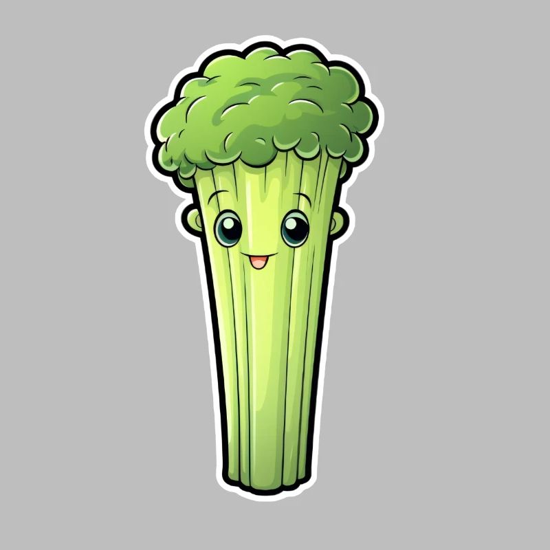 Staudensellerie oder Stangensellerie Kawaii