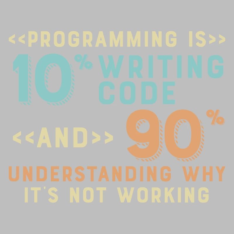 Programming Is 10% Writing Code And 90%