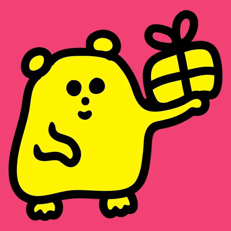Hamster mit Geschenk