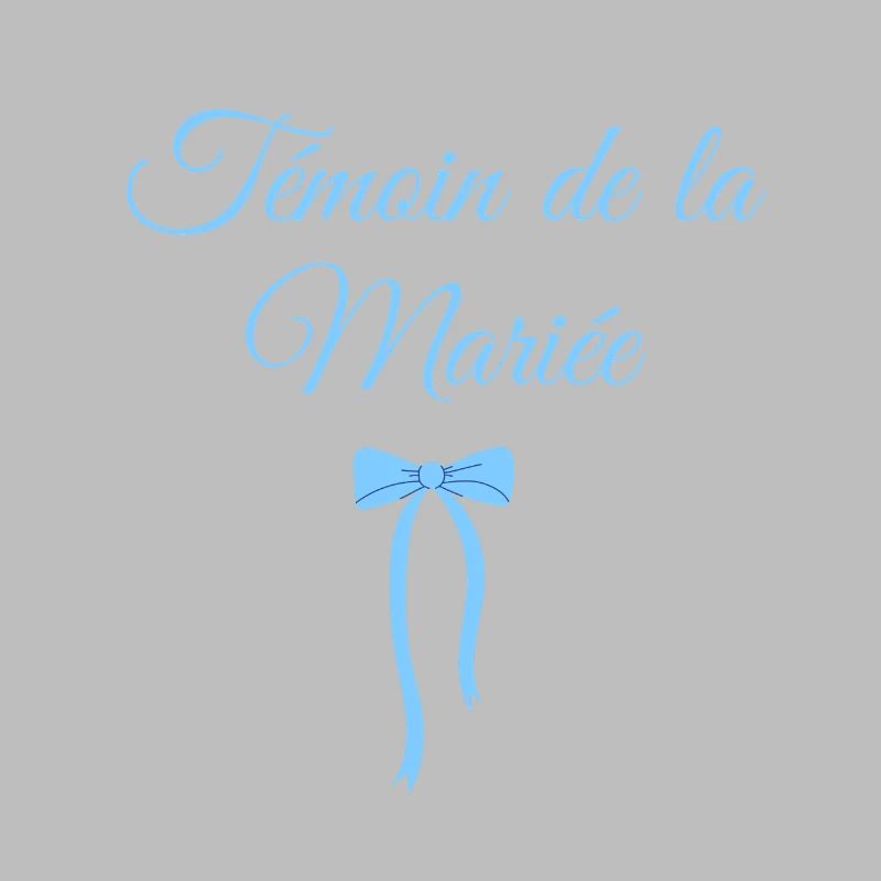 Témoin de la mariée noeud bleu