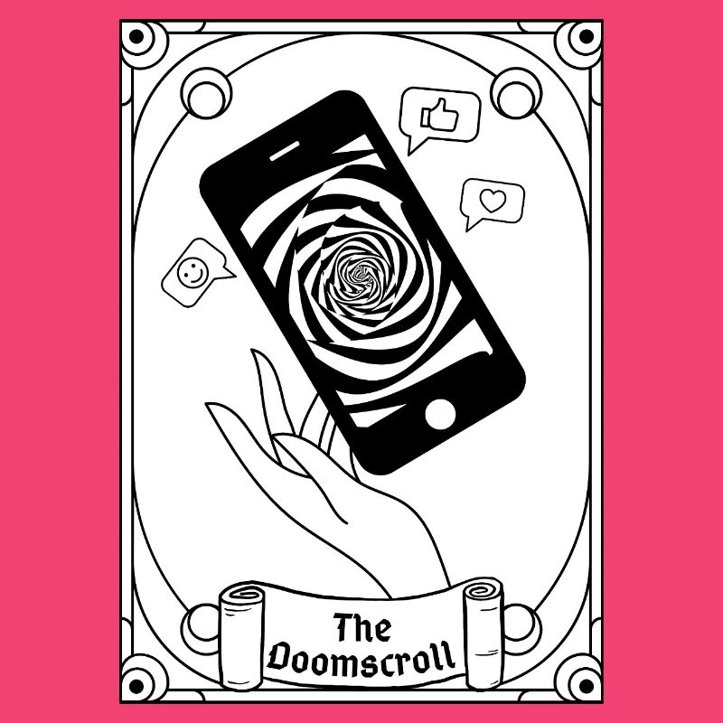Doomscroll Brainrot Smartphone Tarot