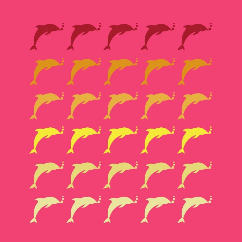Dolphin Retro and Vintage Pattern