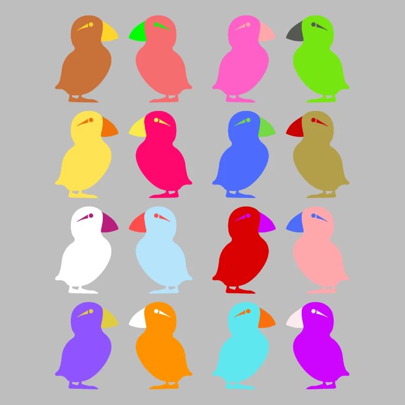 Puffin Perroquets graphiques mignons