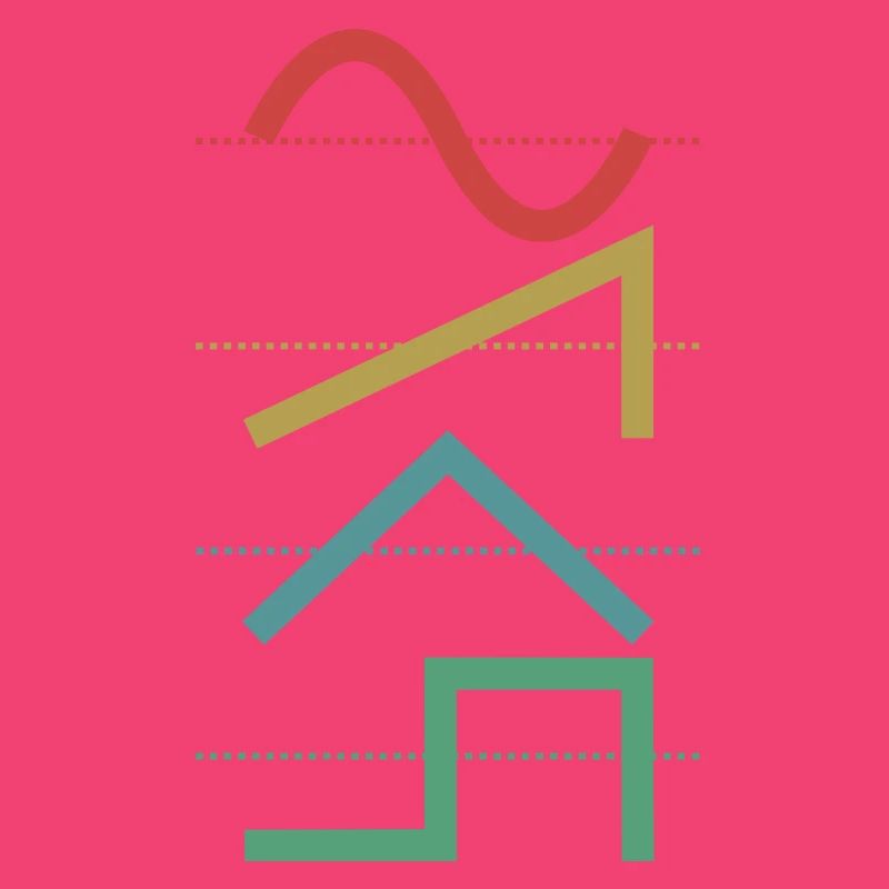 Vintage Analog Synthesizer Techno Waveform - Synth