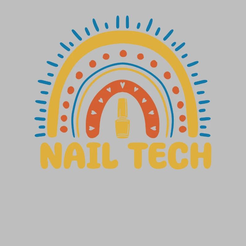 Nageltechnikerin Boho Regenbogen