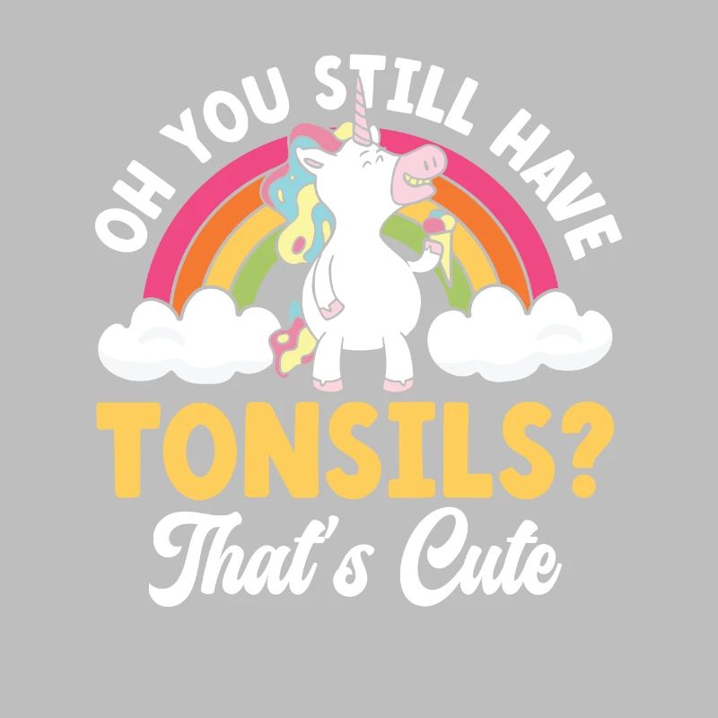 Tonsils Süßes Einhorn Eis Creme Mandelentfernung