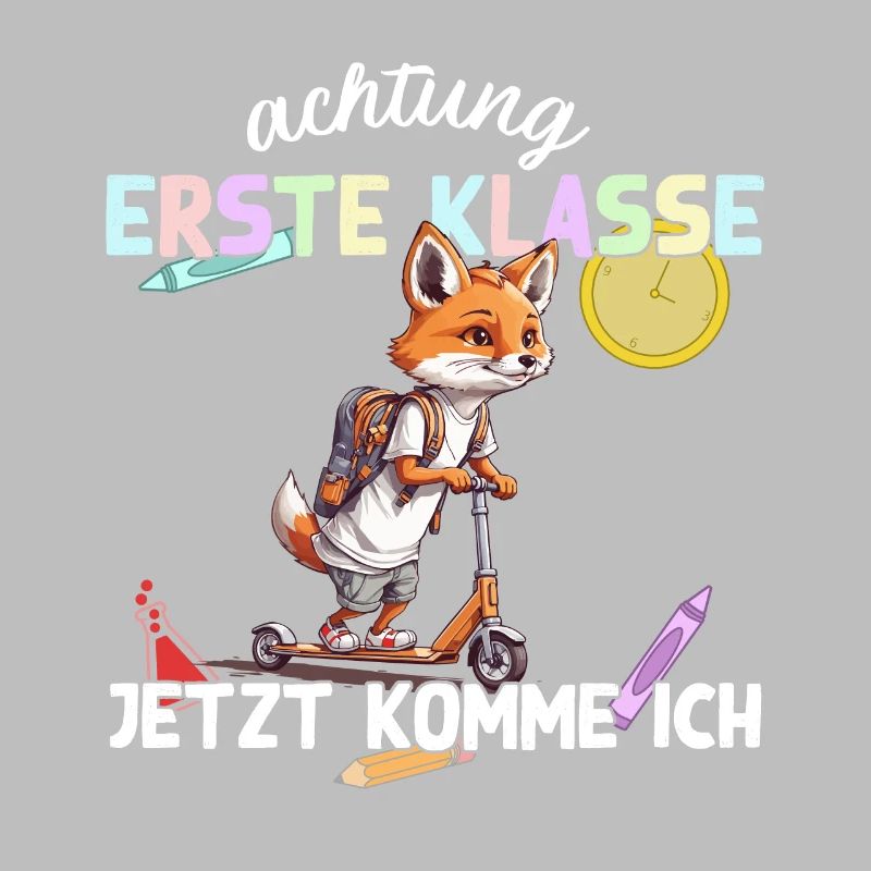 Fuchs Erstklässler Einschulung Schulstart Design