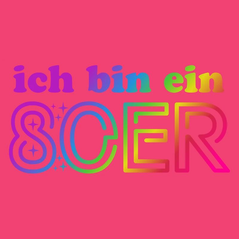 Ich bin ein 80er - bunter Regenbogen - Kostüm