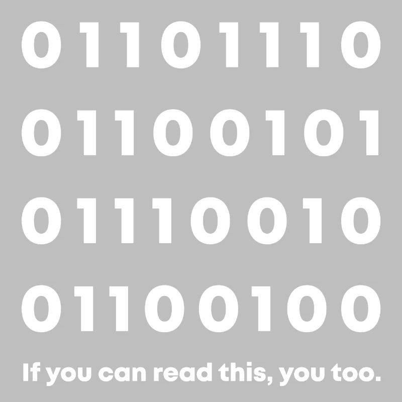 Nerd dans le code binaire