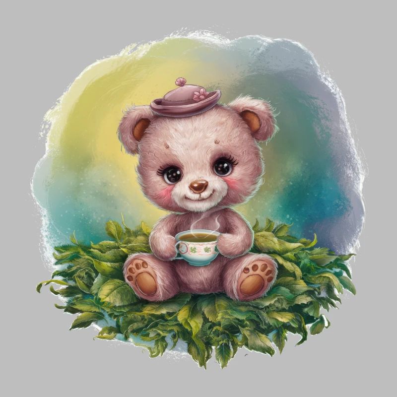 Teddybär liebt Tee