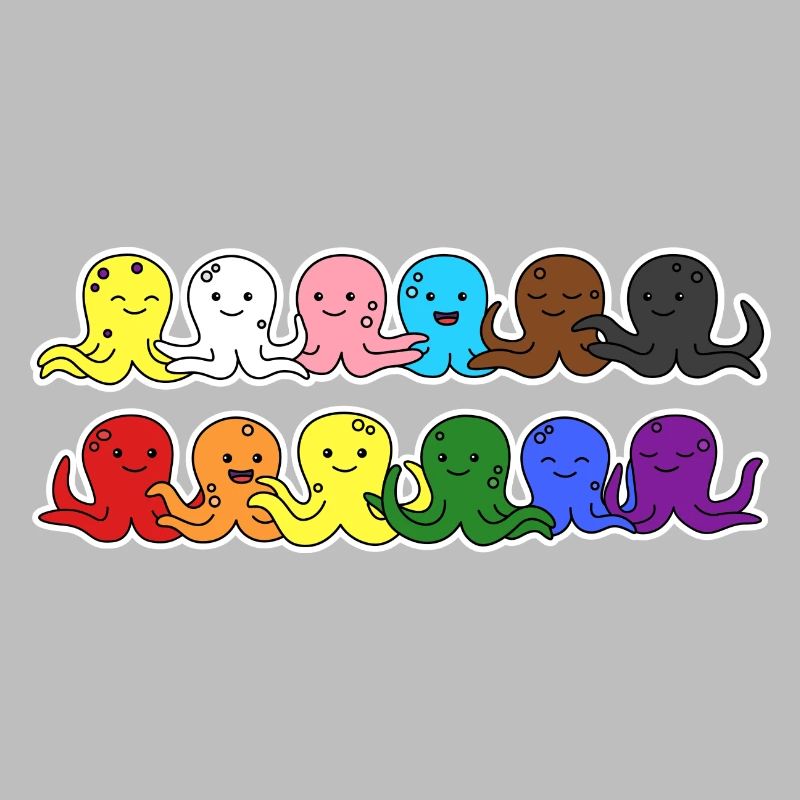 Fierté Progrès Flag Octopus Egalité