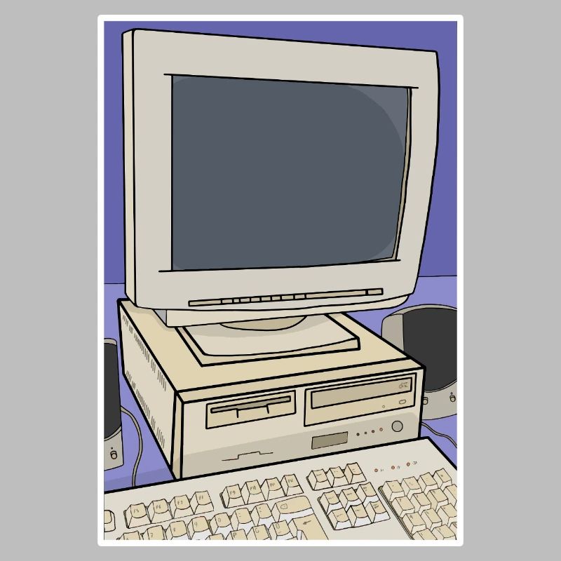 Retro-Computer-Desktop-Einrichtung