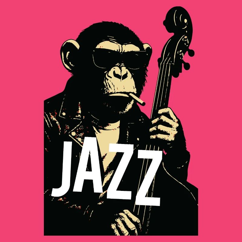 Jazz Monkey Noir Tee