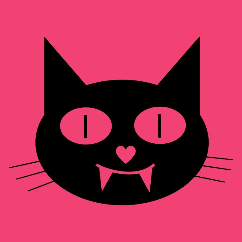 Chat vampire d’Halloween avec des chiens