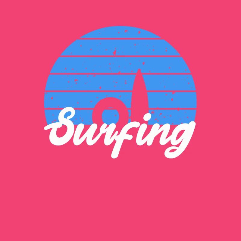 Surfeur de planche de surf de conception de surf cool