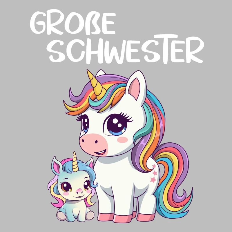 Große Schwester Einhorn Idee zur Geburt Einhörner
