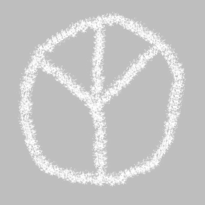 Sprayed Upside Down Peace Sign