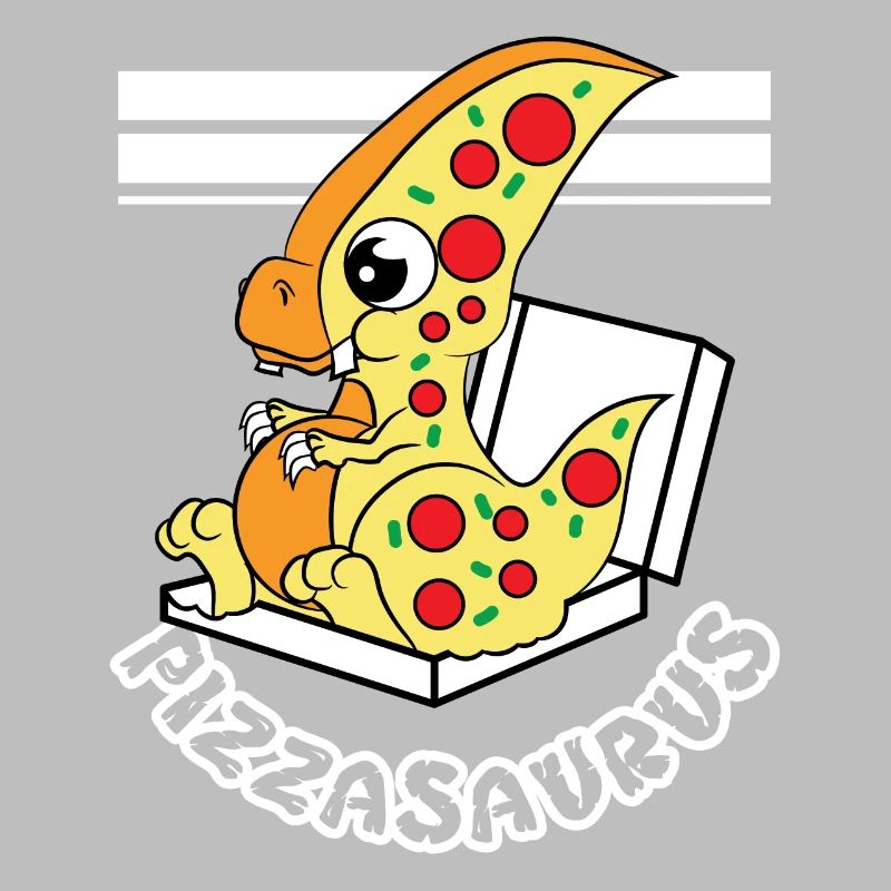 Conception de teeshirt "Pizzasaurus" mignonne et