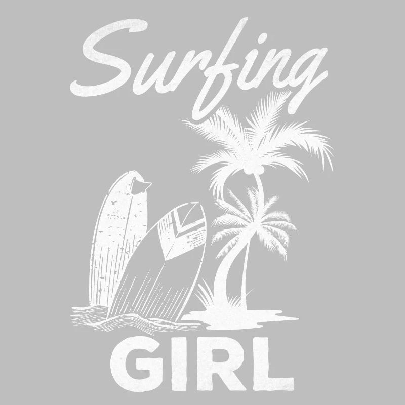 Wave Surfing Mädchen Surfer Mädchen Surfbrett