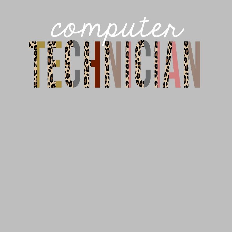 Cadeau drôle d'impression de léopard de technicien en informatique