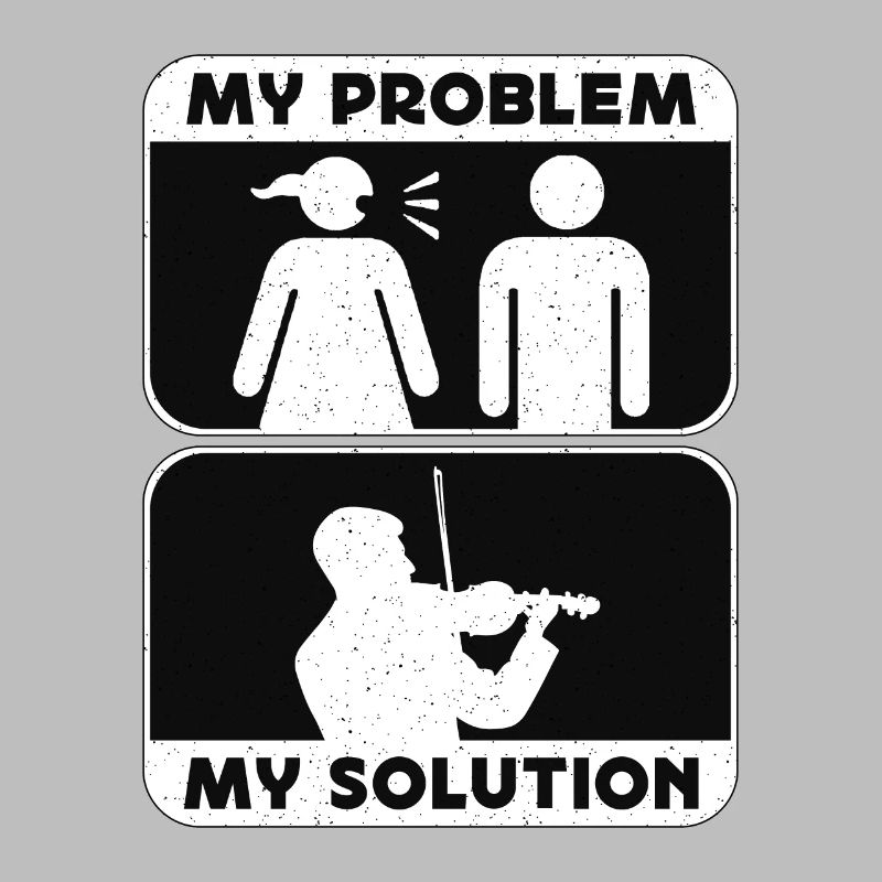 Violin Player My Problem My Solution Pictogram Dad