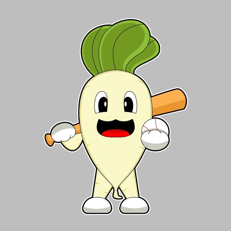 Radieschen Baseball Baseballschläger