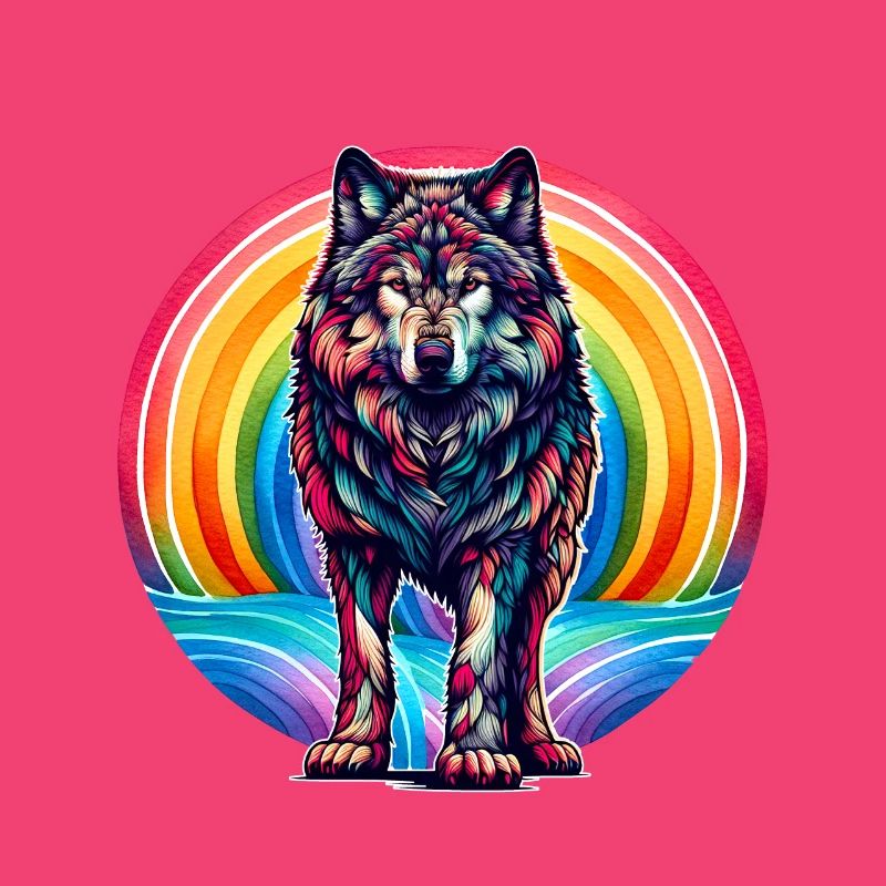 Regenbogen Wolf Wölfe