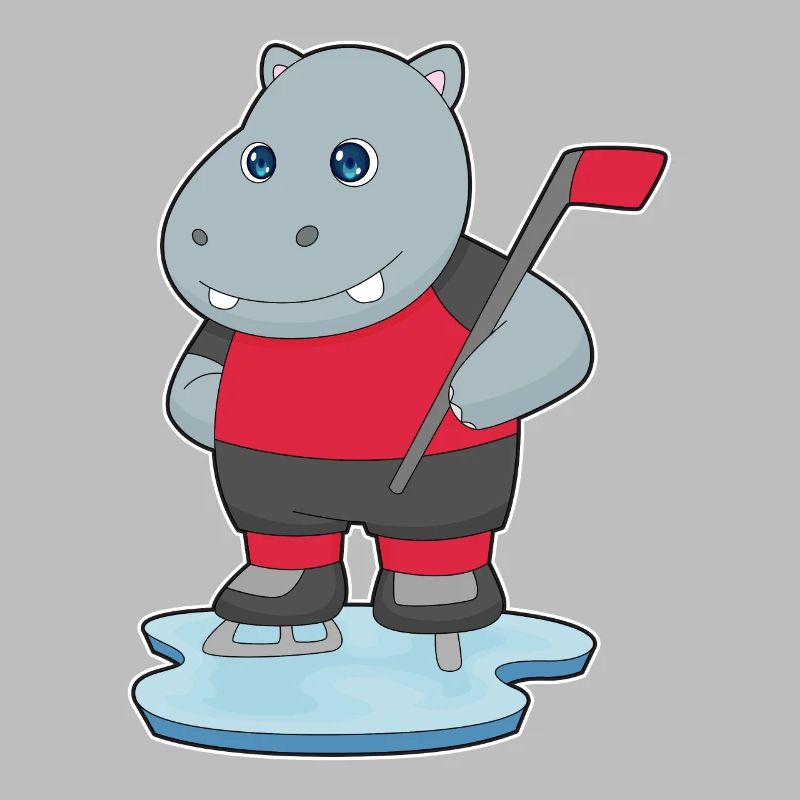 Nilpferd Eishockey Eishockeyschläger