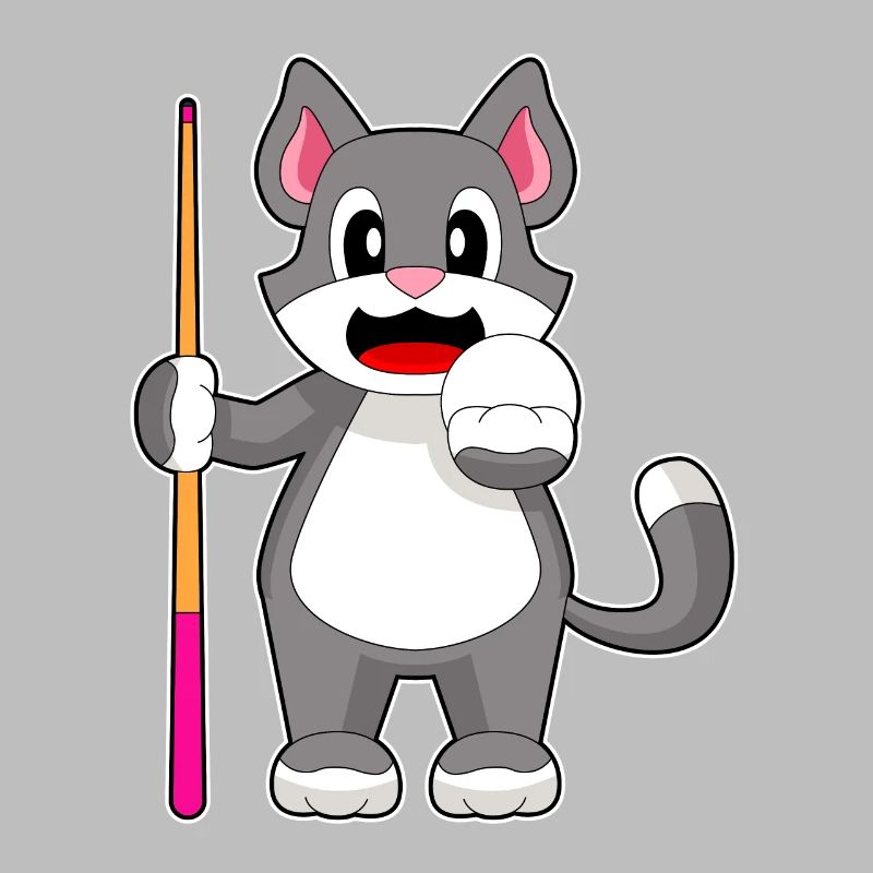 Queue de billard pour chat