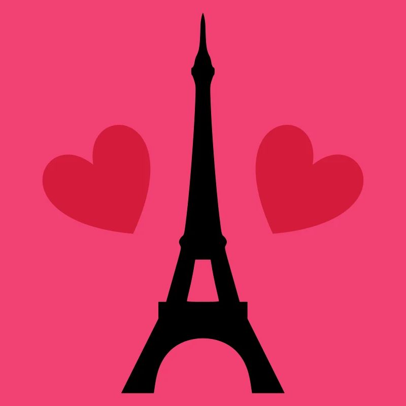 ★ Design colors changeable ★ Eiffel Tower, two hearts