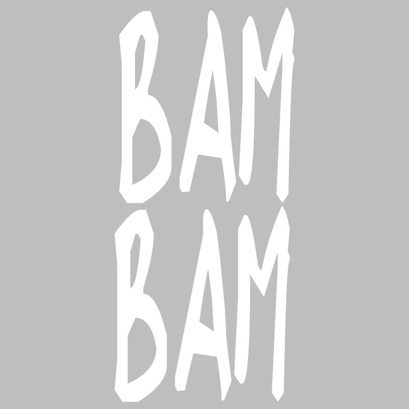 BAM BAM text motif singing gift idea