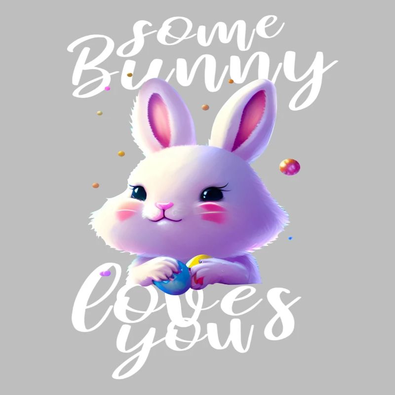 cute Easter Bunny loves you