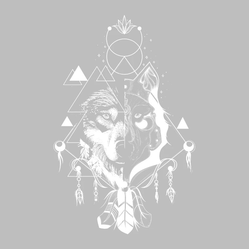 Wolf Abstrakt Geometrisch Polygon Wolf