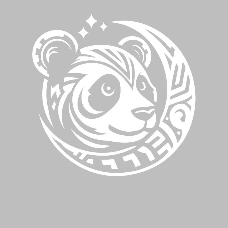 Panda géant Panda Ours Tribal Phases de lune
