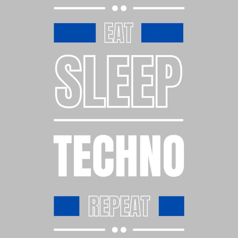 eat sleep techno repeat geschenk idee spruch party